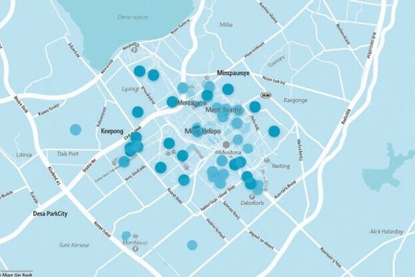 Service areas map covering Kepong and surrounding areas