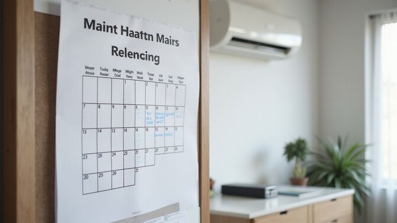 Aircond maintenance schedule calendar